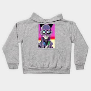 Cute robotic boy Kids Hoodie